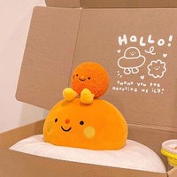 Peluche personnalisée de qualité collectionnable, coussin rond Kawaii en forme de dessin animé, faible MOQ, jouet en peluche de Noël personnalisé