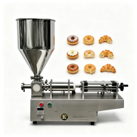 Machine à remplir la crème fouettée semi-automatique pneumatique en acier inoxydable, distributeur de crème pour gâteaux, remplisseur de choux