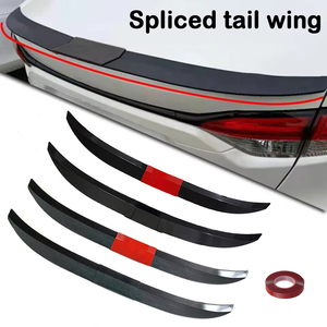 3pcs Universal Black ABS Tail Wing Spoiler Adjustable 115-125CM <b>Car</b> Rear Trunk Spoiler Lip for Most <b>Car</b> Models - Product Image 1