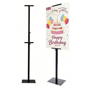 Soporte de pie portátil y duradero de doble cara ajustable para carteles y pósteres - Product Image 1