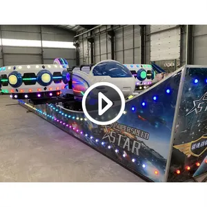 2024 nouveau Design Portable UFO voiture remorque monte enfants préféré carnaval manèges parc d'attractions manèges Double vague voiture volante pour les enfants