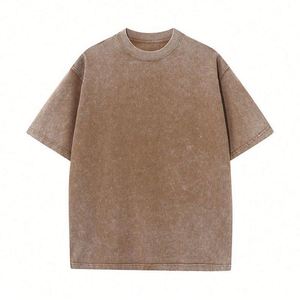 Custom Logo Vintage Acid Washed T <b>Shirt</b> Men Distressed Heavyweight Blank Oversized Tshirt High Quality 100% Cotton - Product Image 4