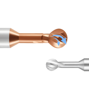 Fresa de Arco HRC55 de 2 Filos para Biselado de Aluminio Recubierto y Aleaciones Duras - Product Image 5