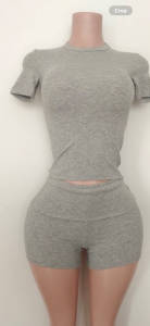 Completo <span class=keywords><strong>Abbigliamento</strong></span> <span class=keywords><strong>Donna</strong></span> 2026: Set Due Pezzi Casual Y2K con Vestito Corto a Maniche Lunghe e Colletto, Personalizzabile con Logo - Product Image 5