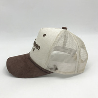 Gorras Trucker de 5 Paneles de Pana YKH, Gorra Trucker con Cierre a Presión y Logotipo Bordado en 3D, Gorras Trucker con Cuerda Frontal