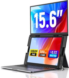 Nouvel Écran Portable pour Ordinateur Portable 2026, 15,6 pouces, 1080P IPS, Double Moniteur Ultra-Mince à Fixation par Pince, USB-C, pour Bureau et Voyage - Product Image 1