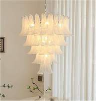 Lustre Moderne de Luxe Français en Fer Doré et Verre, Contrôle par Application à Distance, Garantie de 3 Ans, pour Villas et Salons