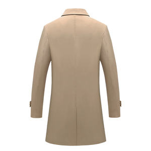 Cappotto Lungo da <span class=keywords><strong>Uomo</strong></span> 2021, Stile Business Casual, Slim Fit, <span class=keywords><strong>Impermeabile</strong></span>, con Decorazione a Bottoni, 100% Poliestere, per Primavera e Autunno - Product Image 4