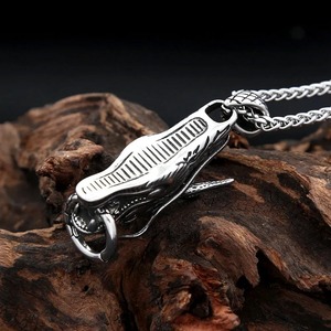 Yunnique – collier avec pendentif tête de Dragon en acier inoxydable pour hommes, chaîne de 60cm, bijoux à la mode, cadeau - Product Image 4