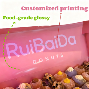 Scatola di Carta per Alimenti Ecologica con Stampa LOGO Personalizzato per Panetteria e <span class=keywords><strong>Pasticceria</strong></span> - Product Image 6