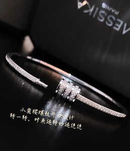Xinfly Luxury 18k <b>Solid</b> Gold Brand Bangle VS Natural Diamond Jewelry Trendy Party Gift - Product Image 2