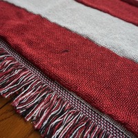 Plaid de canapé antidérapant double face en coton à pompons, style américain et européen, couverture intégrale pour la maison