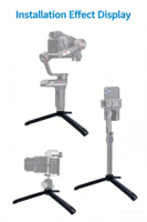 Uzatılabilir Mini Kamera Tripod'u, DSLR Kamera Web Kamerası Telefon Tutucu Selfie Çubuğu Vlog Tripod için 1/4 inç Vidalı