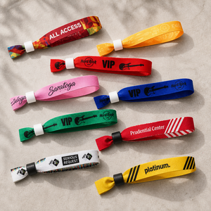 Bracelet en polyester personnalisé avec capteur de température et code QR, modèle Die Line, écologique pour événements - Product Image 4