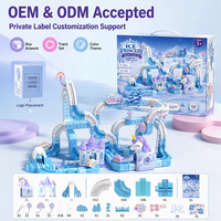 Ensemble de traineaux en plastique Unicorn Ice Castle, 116 pièces, échelle 1:5, jouet électrique pour enfants de 5 à 7 ans, ensemble cadeau unisexe