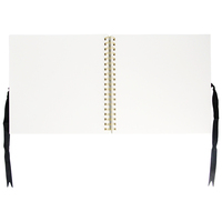 Maßgefertigtes Modisches Goldfolien-Hardcover Scrapbook Umweltfreundliches Spiral-Skizzenbuch mit Bandverschluss Papierumschlag Scrapbook