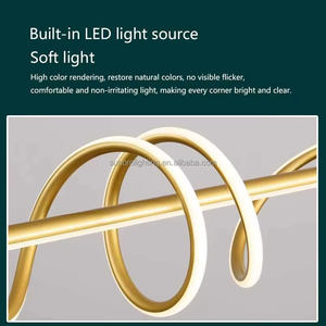 โคมไฟระย้า LED ขนาด1-1.8ม. แบบปรับแต่งขนาดได้, โคมไฟระย้าแบบไม่ต้องห้อยขนาด70วัตต์สำหรับห้องครัววิลล่า110V/220V - Product Image 5