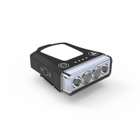 Luz de clip para sombrero controlada por voz, carga TYPE-C, Faro de detección de luz amarilla cálida con luz roja para pesca nocturna