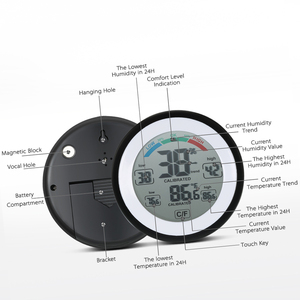 Termómetro Digital para Interiores al por Mayor, Higrómetro Digital en °C/°F, Medidor de Temperatura y Humedad con Visualización de Tendencia de Valor Mínimo - Product Image 4