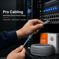 Cable de Red Cat 5e para Interiores, 24AWG, 4 Pares, 300m, Caja de Empuje, Cobre Sólido, Cubierta de PVC, Cableado Estructurado para Prueba Fluke, Precio de Fábrica