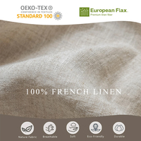Ensemble de draps plats 4 pièces en lin 100% sur mesure, moderne, écologique, 300 fils, anti-acariens, antibactérien (taille King) pour hôtel