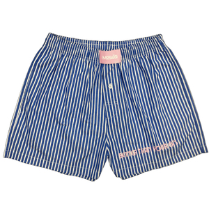 Grosir celana dalam kotak katun bergaris kasual celana Boxer katun sejuk 100% kustom pinggang elastis bermotif ukuran besar - Product Image 1