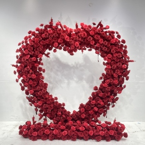 Arco de Flores Artificiales en Forma de Corazón, Arco de Boda para Decoración de Bodas - Product Image 2