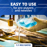 Kit complet de résine époxy artificielle en gros pour le travail du bois, l'artisanat en résine, les tables et les sculptures d'hiboux 3D peintes à la main, avec une meilleure résistance au jaunissement