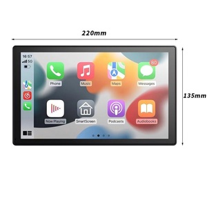 Portable 9 Inch Car Monitor Wireless CarPlay Android Auto Dual Lens Dash Cam GPS FM Radio Touch Screen Support Rear Camera - Product Image 1