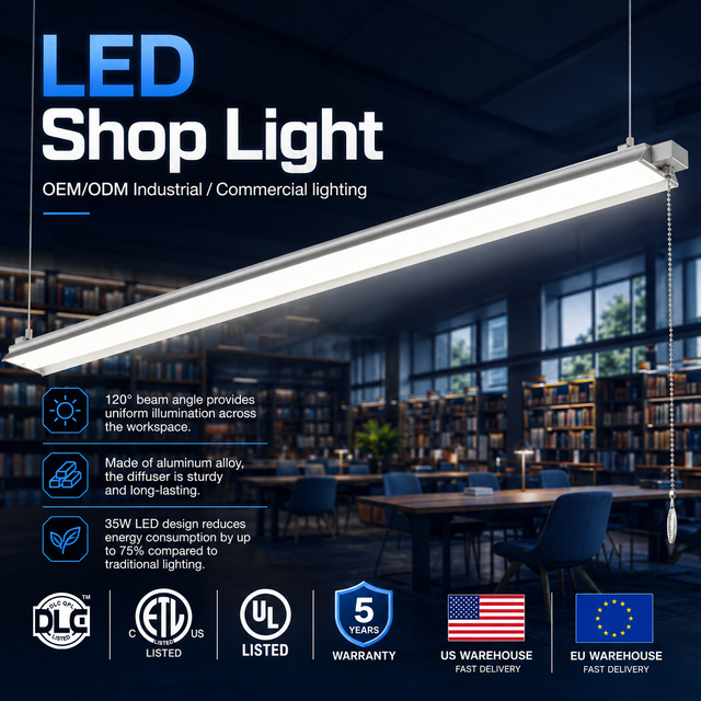 Factory Direct 110lmw Aluminum Alloy Milky Pc Diffuser 35w 4ft 5ft 6ft Office Retail Shop Light Led Batten Light