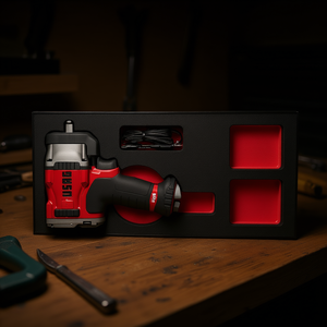 Estuche de Almacenamiento de Herramientas 519 M 943PC1 para Herramientas Eléctricas con Inserciones de Espuma Roja y Soporte para Cables - Product Image 3