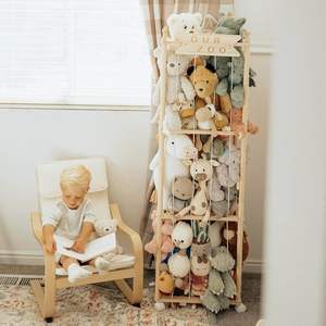 202501 Extra Large Capacité 54 Pouces En Peluche Jouet Cage Enfants Adolescent Stockage Bois En Peluche Animal Titulaire Pépinière <span class=keywords><strong>Salle</strong></span> <span class=keywords><strong>De</strong></span> <span class=keywords><strong>Jeux</strong></span> Kidroom Stockage - Product Image 4