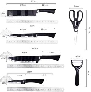 Ensemble de couteaux de cuisine en acier inoxydable, couteau à découper la viande, couteau à découper le poisson et les légumes, couteau de boucher, couteau de chef avec emballage en plastique - Product Image 3