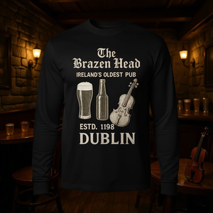 Camiseta de manga larga vintage The Brazen Head Dublin Ireland Oldest Pub - Product Image 3