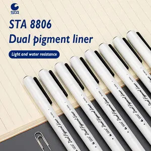 Fiber Nib Pigment Liner Schets Water Proof Kalligrafie Schrijven Praktijk Zwart Kleur Marker Pen Kunstenaar Tekening Fineliner Pen Sets
