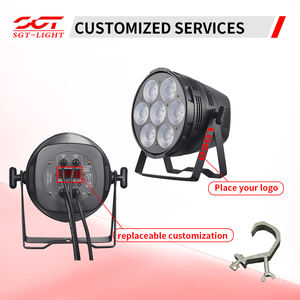 Projecteur <span class=keywords><strong>LED</strong></span> de surface SGT 7*50W COB, lumière PAR <span class=keywords><strong>LED</strong></span> 350W blanc chaud/froid 2-en-1 DMX512, projecteur de scène <span class=keywords><strong>LED</strong></span> 7 yeux pour club, concert, théâtre - Product Image 3