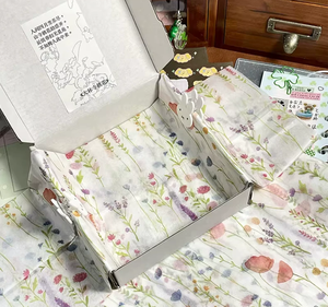 Papier d'emballage écologique imprimé - Matériaux recyclés 100 feuilles minimum Multicolore Protège Décore Ajoute une touche cérémonie aux cadeaux - Product Image 5