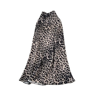 Jupe en satin imprimé léopard haut de gamme pour femme, coupe ajustée, style queue de poisson, polyvalente, pour l'été, inspirée de la mode française - Product Image 5