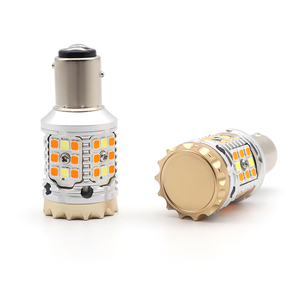 Lampadina LED BA15S 2016 Canbus 1157 BAY15D per Indicatori di Direzione Auto, Luce Freno e Retromarcia 21W Ambra, Luce Diurna DRL per <span class=keywords><strong>Polo</strong></span>/Jetta - Product Image 5