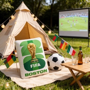 Nouveau style 2026 <span class=keywords><strong>Coupe</strong></span> <span class=keywords><strong>du</strong></span> <span class=keywords><strong>Monde</strong></span> <span class=keywords><strong>FIFA</strong></span> Boston Coussin décoratif doux imprimé trophée pour le camping, la décoration intérieure et les cadeaux - Product Image 4