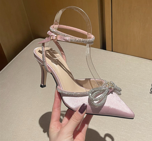 Estate elegante di alta tasso di riacquisto bling nude <span class=keywords><strong>tacchi</strong></span> a spillo a punta per le donne - Product Image 1