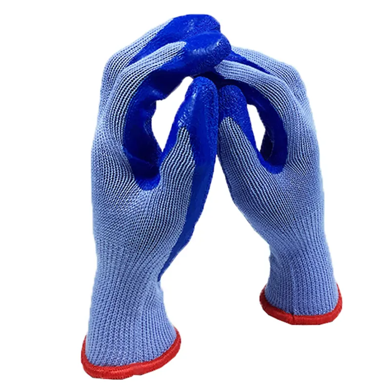 Hardy iş eldivenleri kırışık lateks kaplı guantes de trabajo con revestimigloves de goma inşaat sanayi eldiven