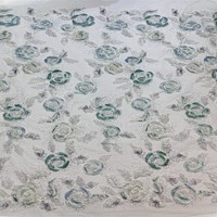 Tissu en dentelle florale écologique haut de gamme avec broderie de perles et de paillettes pour robes