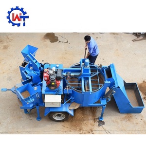 Machine à briques d'argile mobile hydraulique diesel robuste WT2-20M, moteur 18 CV, fabricant de blocs écologiques emboîtables, sans palette nécessaire - Product Image 5