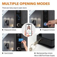 Gran oferta multiusos puerta delantera contraseña huella digital cerradura de puerta inteligente aplicación TUYA cerradura de puerta inteligente con pantalla de cámara