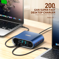 LDNIO Q19 – Offre Spéciale – Chargeur Rapide de Bureau GaN 200W – Station de Charge 8 Ports (4 USB-C + 4 USB-A) – Chargeur de Téléphone pour Bureau et Domicile