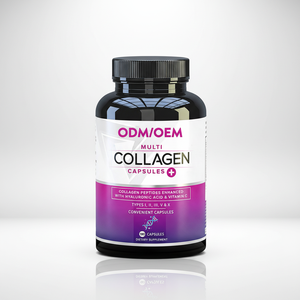 OEM/ODM, Péptidos de Colágeno Marino, Ácido Hialurónico, Vitamina C, 180 Cápsulas, Productos de Belleza Antioxidantes, Productos para Aclarar la Piel de Adultos - Product Image 1