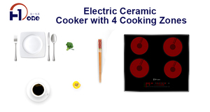 <span class=keywords><strong>Table</strong></span> de cuisson électrique en céramique 4 brûleurs 220V 6800W économique avec contrôle Wi-Fi intégré - Product Image 4