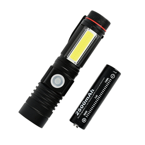 Lampe torche 4 modes d'éclairage COB LED 500 lumens rechargeable avec aimant puissant et clip de poche pour le camping et le travail - Product Image 4