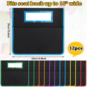 Bolsillos para Sillas de Aula, Paquete de 1 Organizador de Respaldo de Silla, Organizador de Asiento con Ranura para Etiquetas, Almacenamiento para Estudiantes - Product Image 2